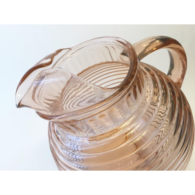 Manhattan Pink Depression Glass Pitcher Chairish