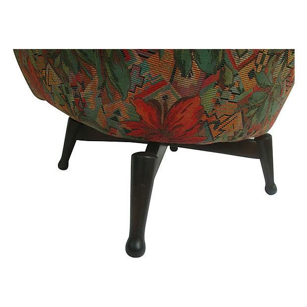 MidCentury Modern Swivel Barrel Chair Chairish