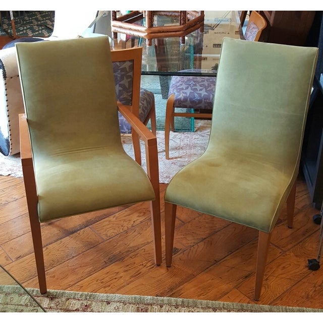 Lime Ulta Suede Dining Chairs Set of 6 Chairish