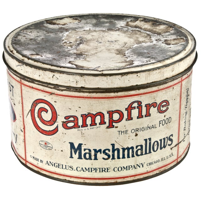 Vintage Campfire Marshmallow Tin Chairish