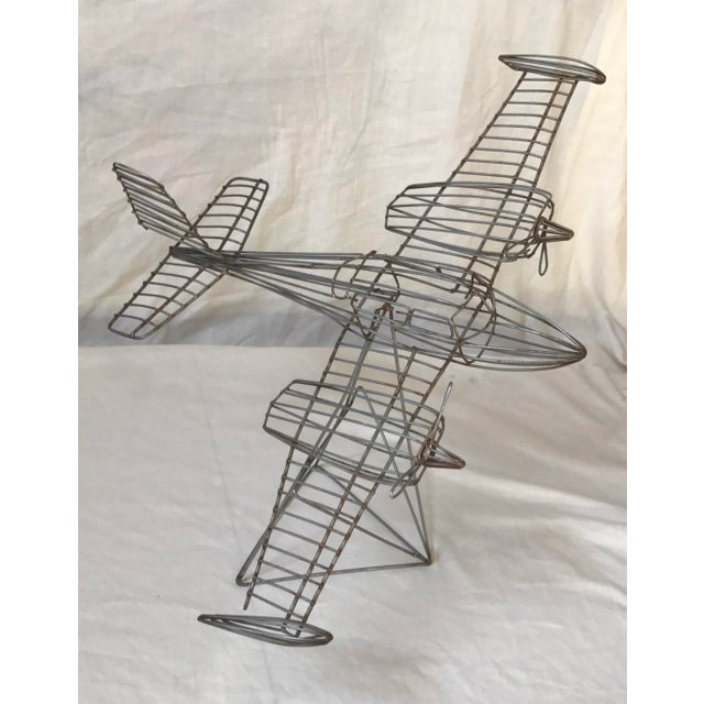 Vintage Airplane Wire Sculpture | Chairish