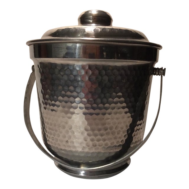 Italian Nasco Hammered Aluminum Ice Bucket Chairish
