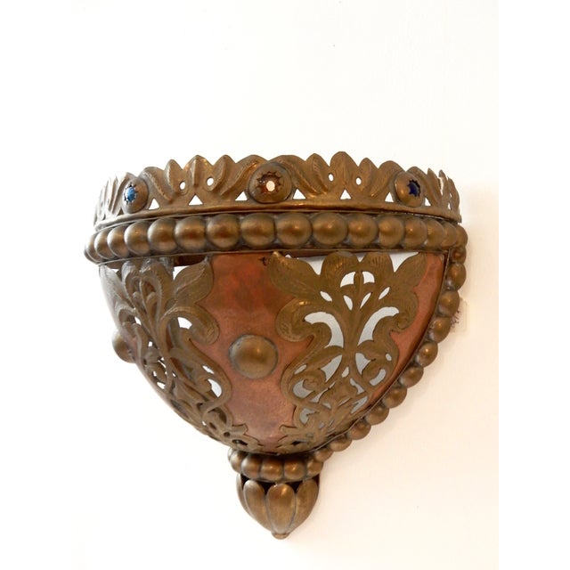 Moroccan Brass Wall Sconce Chairish