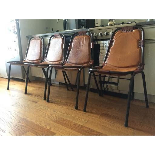 Padded Leather Strap Dining Chairs Set of 4 Chairish