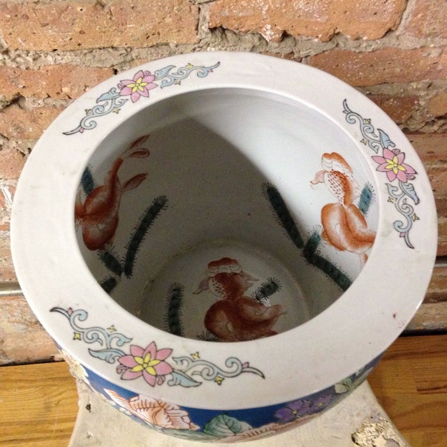 Chinese Porcelain Fishbowl Planter | Chairish