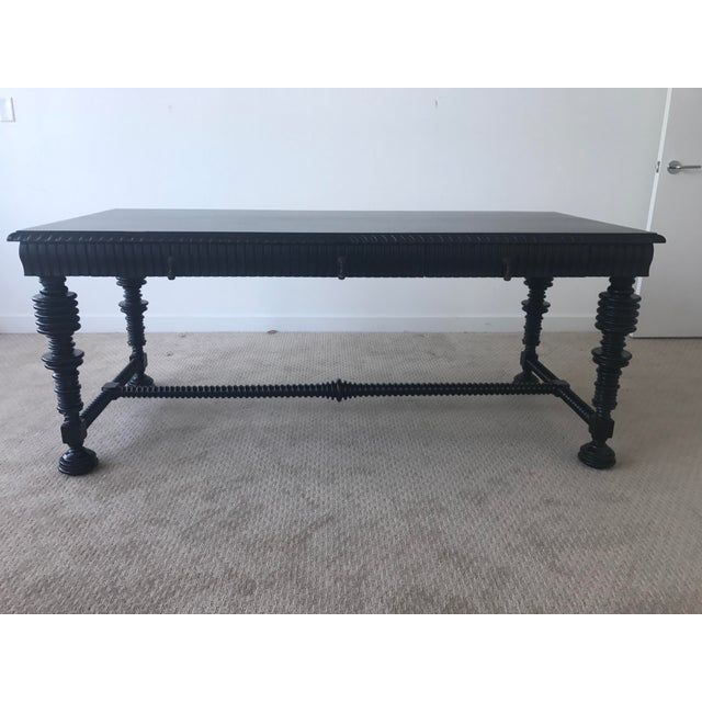 Noir "Portuguese Desk" in Hand Rubbed Black Mahogany Chairish