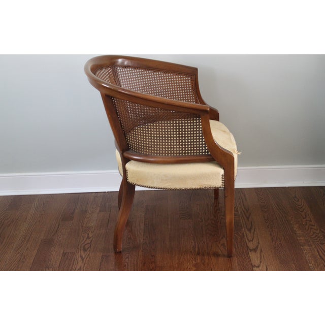 Hickory French Caned Barrel Chairs Pair Chairish