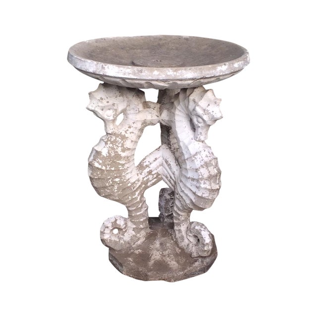 1930's Seahorse Bird Bath Fountain Chairish
