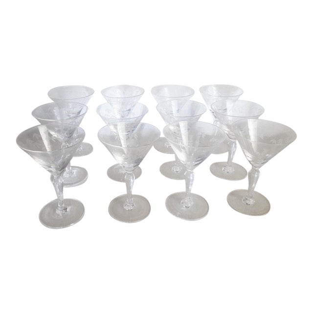 Vintage 1950s Noritake Sasaki Crystal Martini Glasses ...