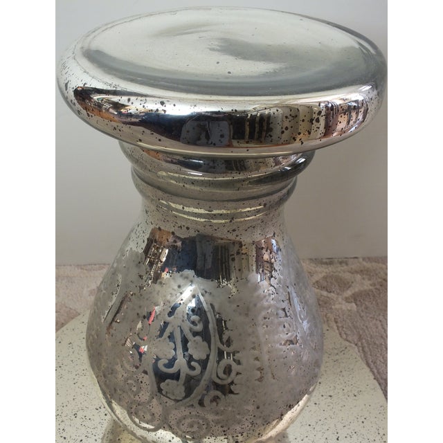 Mercury Glass Accent Pedestal Table Chairish