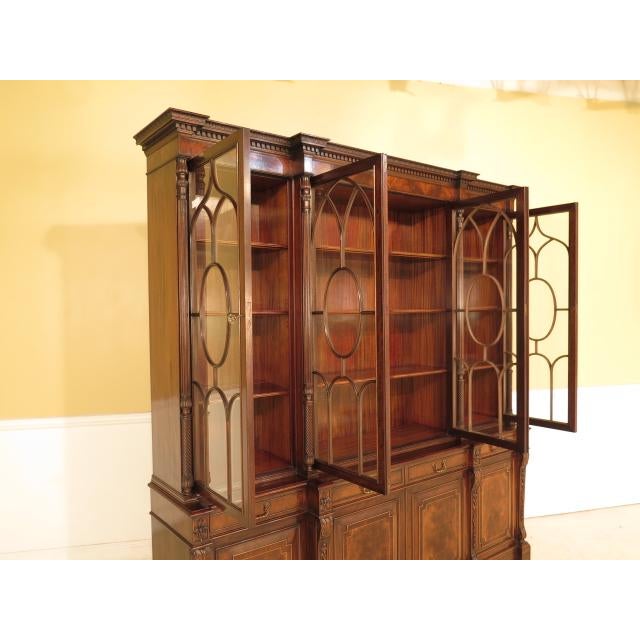 Vintage Mahogany Breakfront Bookcase Chairish