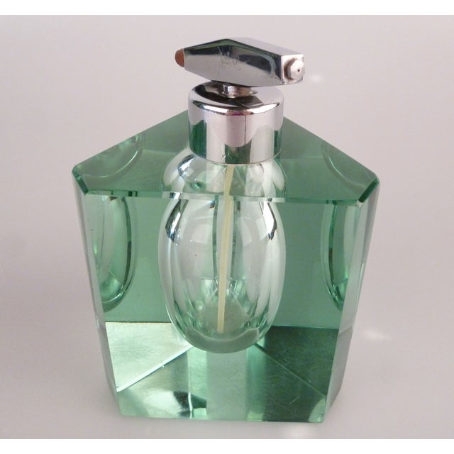 Green Tinted Crystal Perfume Bottle Chairish