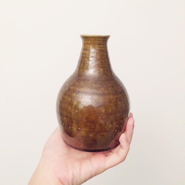 Small Brown Ceramic Vase Chairish