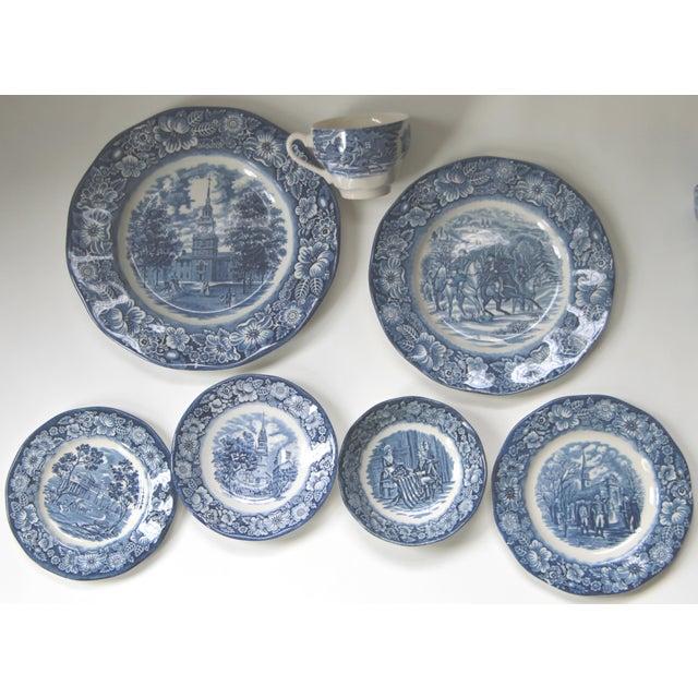 Liberty Blue Staffordshire Transfer Ware Dinnerware Set for 8 Chairish