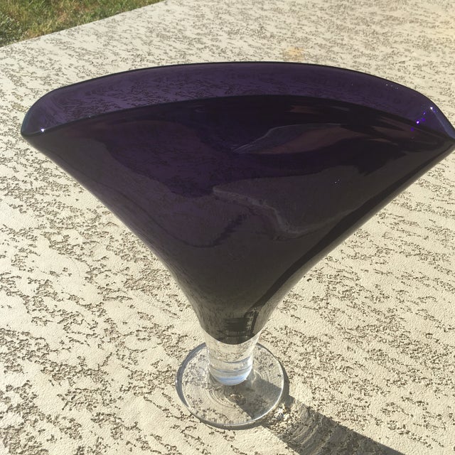 Vintage Blenko Purple Art Glass Vase Chairish