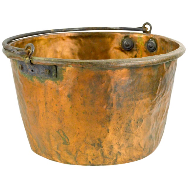 Large Antique Copper Pail Chairish