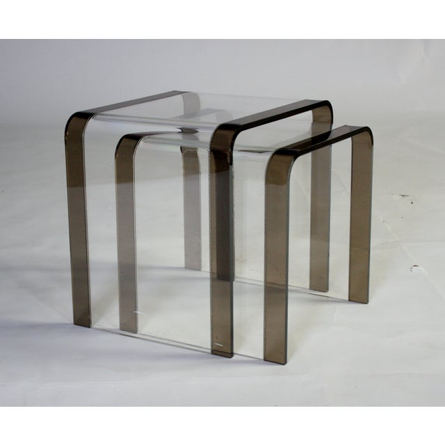 Lucite Waterfall Nesting Tables Pair Chairish