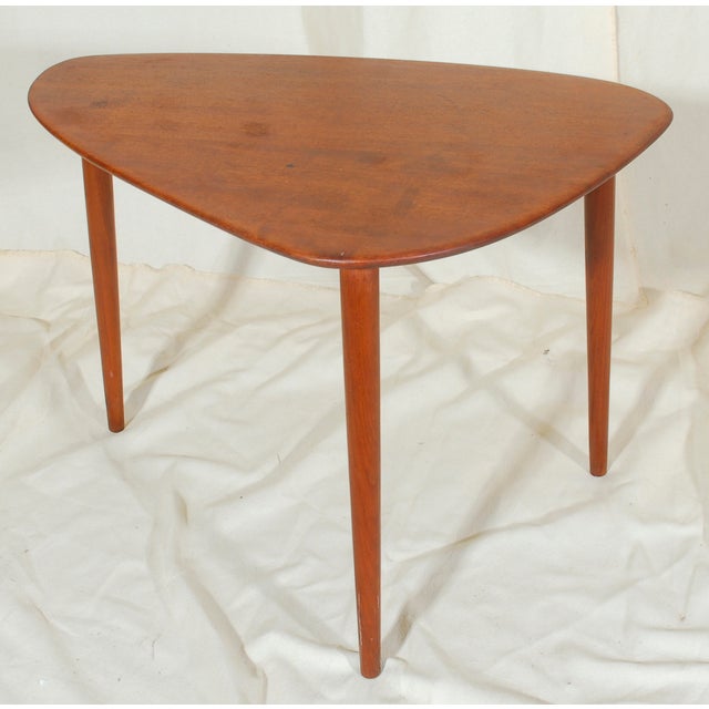 Triangular Danish Modern Teak End Table