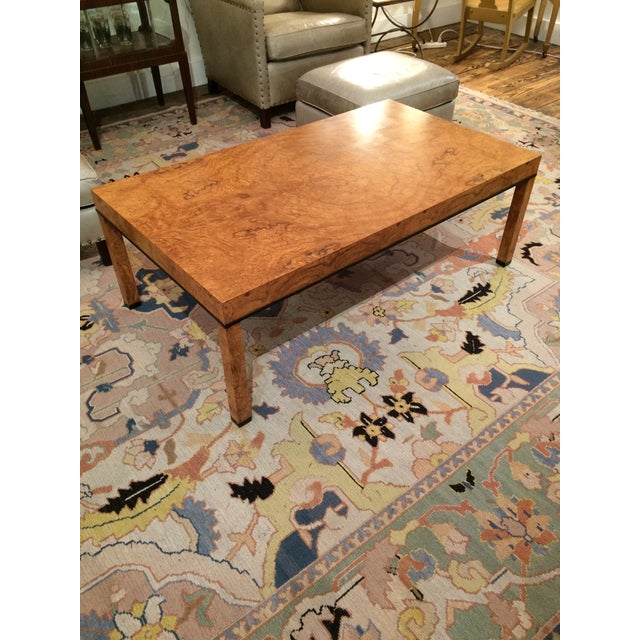 Baker Burlwood Modern Coffee Table Chairish