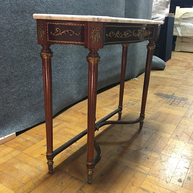Antique Marble Top Demilune Console Table Chairish