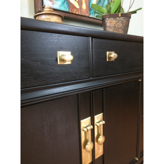 Vintage Long Black Dresser Sideboard Chairish