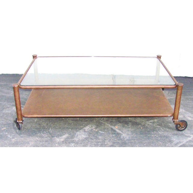 Industrial Victorian Metal and Glass Coffee Table Chairish