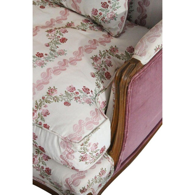 Floral & Purple Velvet Wingback Chairs - A Pair | Chairish