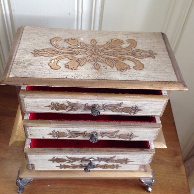 MidCentury French Provincial Jewelry Box Chairish