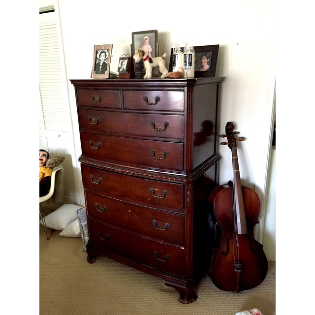 Vintage Drexel Cherry Wood Tall Dresser Chairish