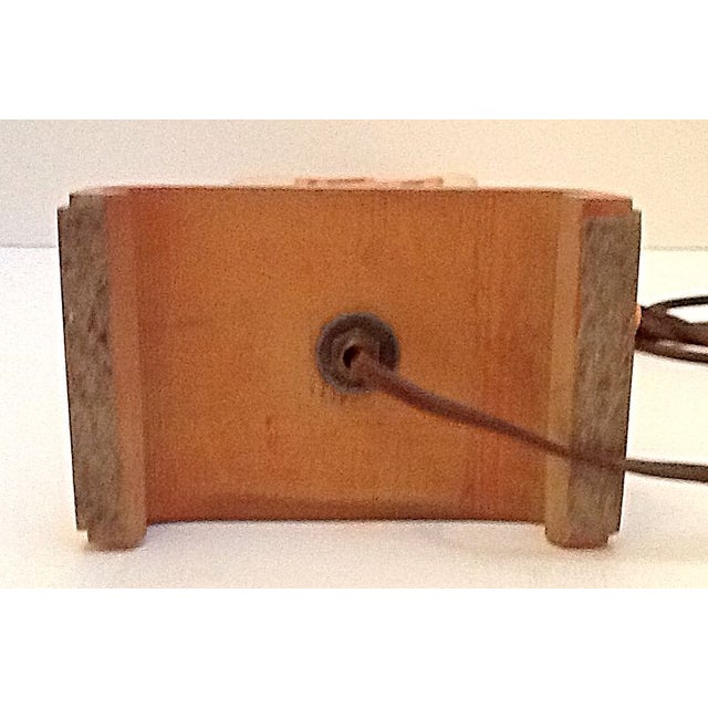 Mid-Century Ceramic Lamp with Custom Shade | Chairish