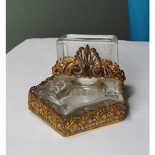 Glass Match Holder & Ashtray Chairish