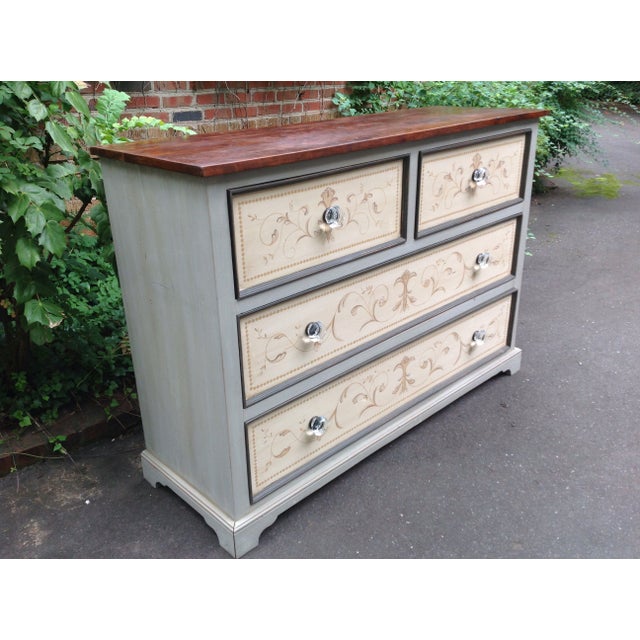 Large Hand Painted Dresser by Busbin Chairish