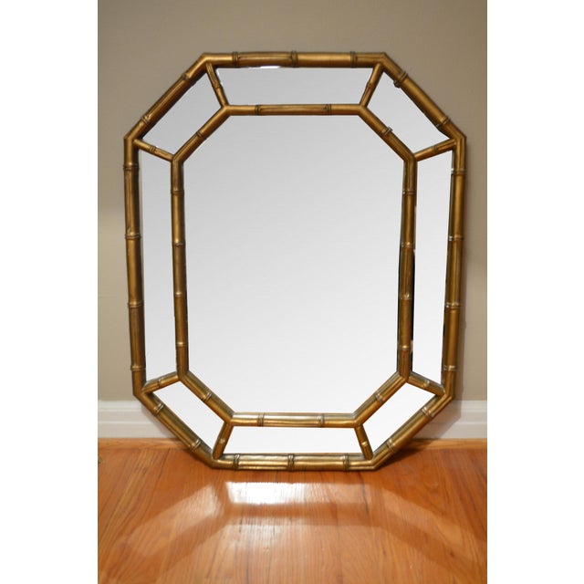 Vintage Hollywood Regency Gold Faux Bamboo Mirror Chairish