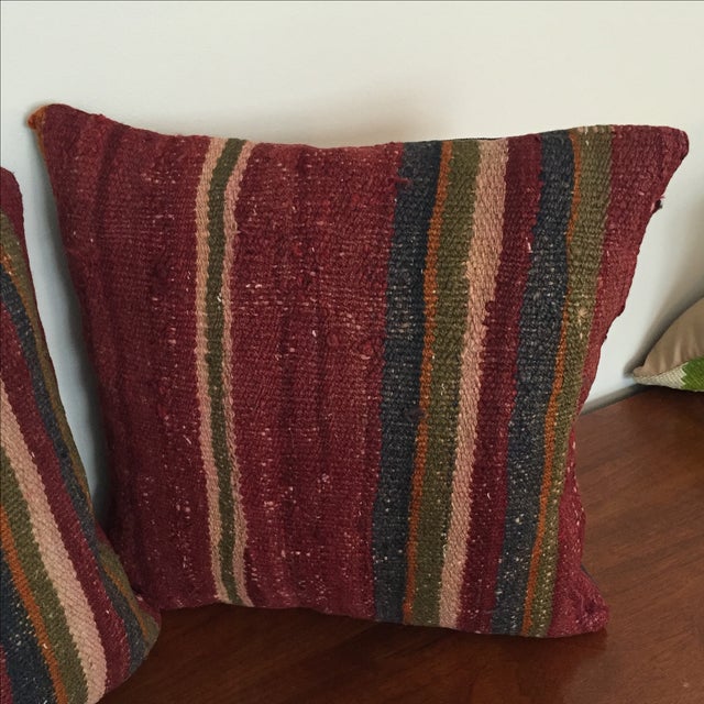 Vintage Kilim Throw Pillows - Pair Chairish