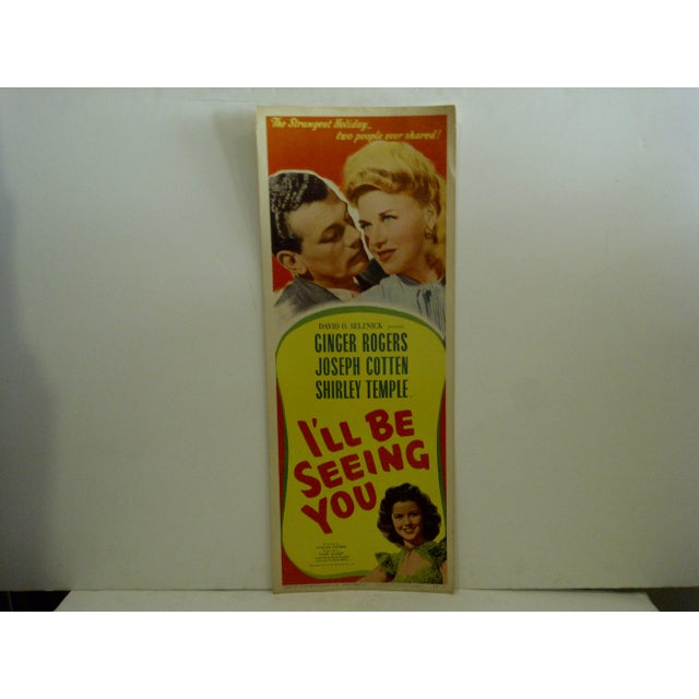 Vintage Movie Poster David O. Selznick "I'll Be Seeing You" Ginger