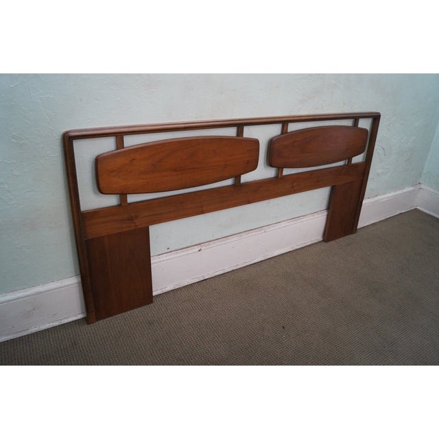 Lane Mid-Century Modern Walnut King Size Headboard | Chairish Choose a headboard to match your personal style, whether it be upholstered, wooden, or even carved for a more traditional look.