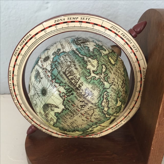 Vintage PapierMâché Globe Bookends A Pair Chairish