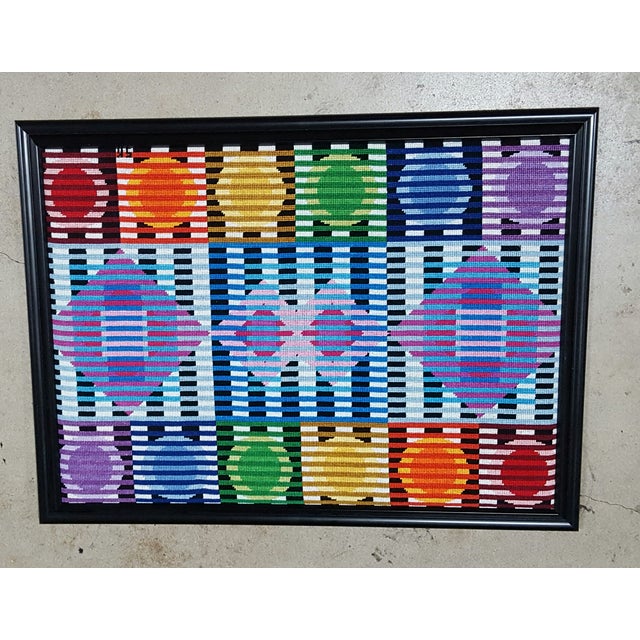 MidCentury Modern Needlepoint Art Chairish