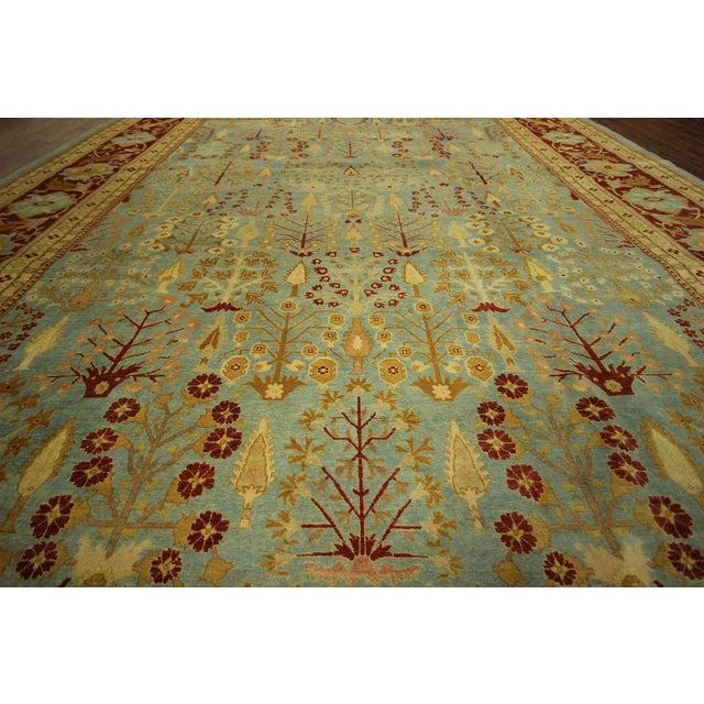 Blue Oushak Wool Area Rug 12'2" x 16'4" Chairish