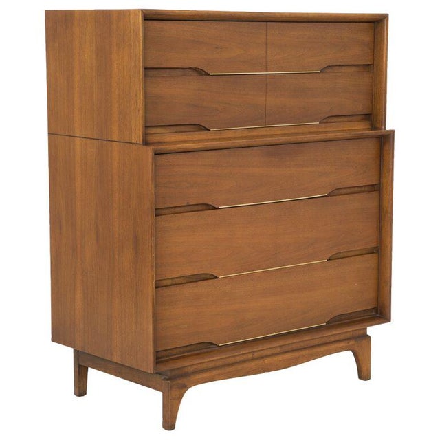 Kent Coffey Vintage FiveDrawer Highboy Dresser Chairish