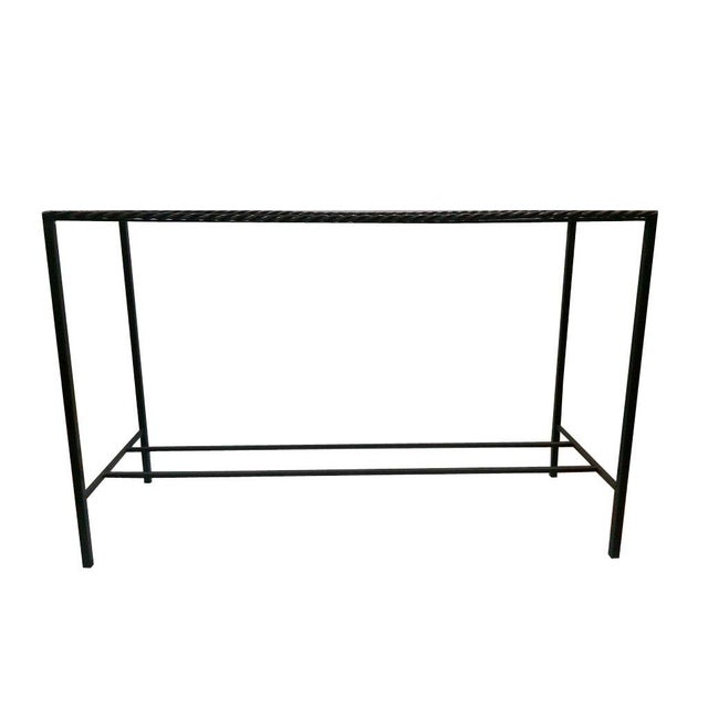 Metal Rectangular Console Table With Marble Top | Chairish