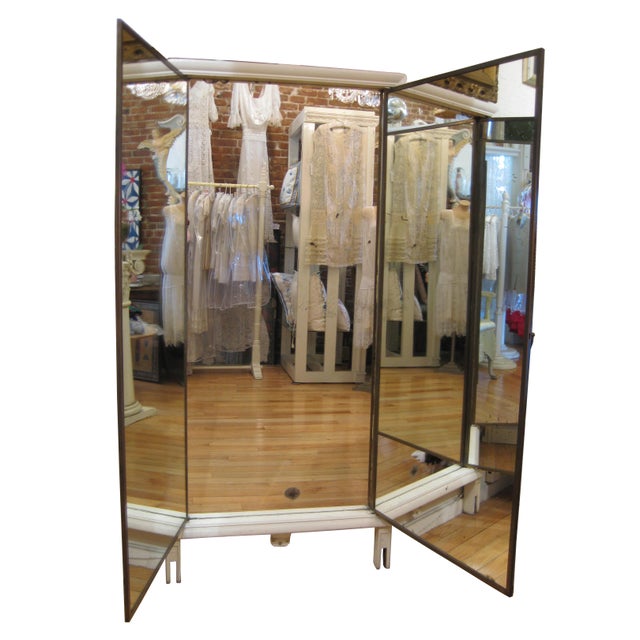 Vintage Triptych Folding Wall Mirror Chairish