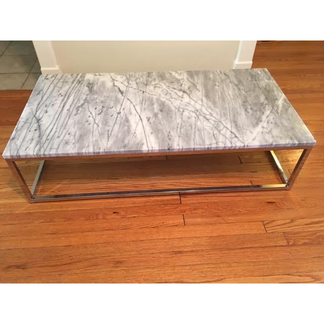 CB2 Marble Top Coffee Table | Chairish