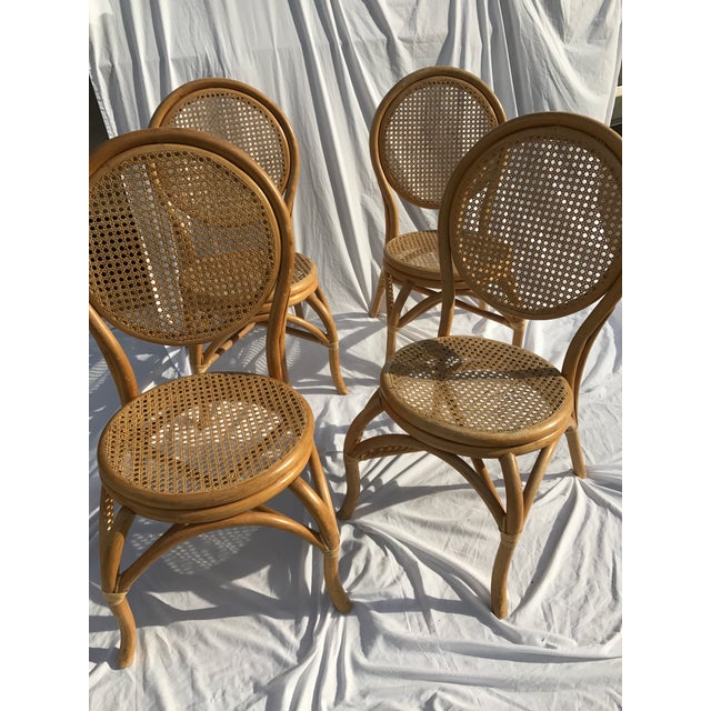 Sheet Cane Bentwood Bistro Chairs Set of 4 Chairish