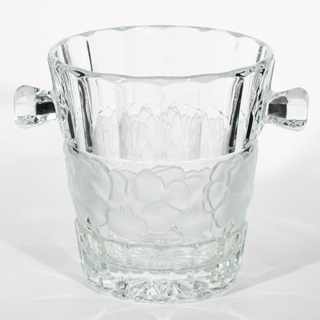 Vintage Floral Glass Champagne Ice Bucket Chairish
