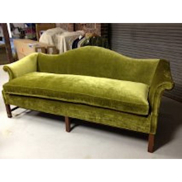 Vintage Green Velvet Sofa | Chairish