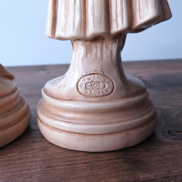 Alexander Backer Chalkware Figurines A Pair Chairish