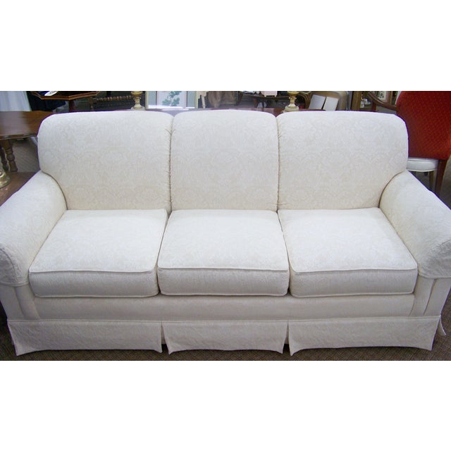 Thomasville OffWhite Brocade Sofa Chairish