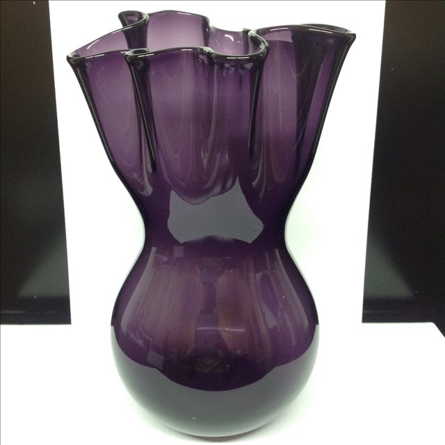 Large Purple Murano Glass Vase Chairish