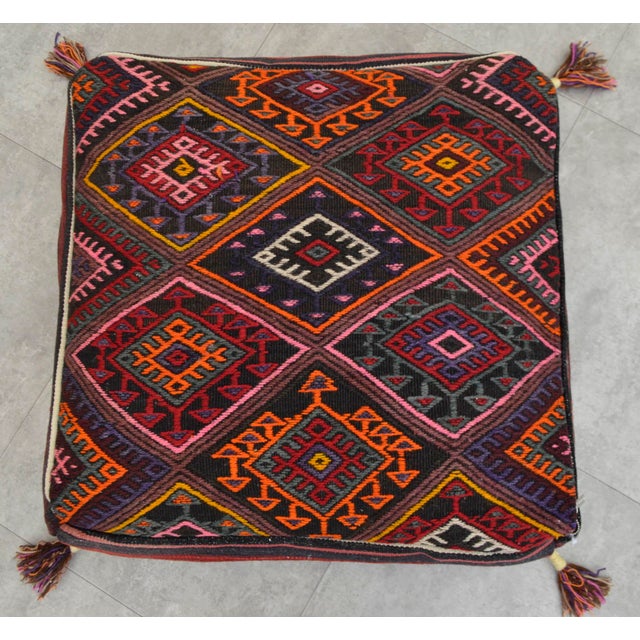 Turkish Kilim Rug Sitting Cushion Floor Pillow - 25? X 25? Chairish